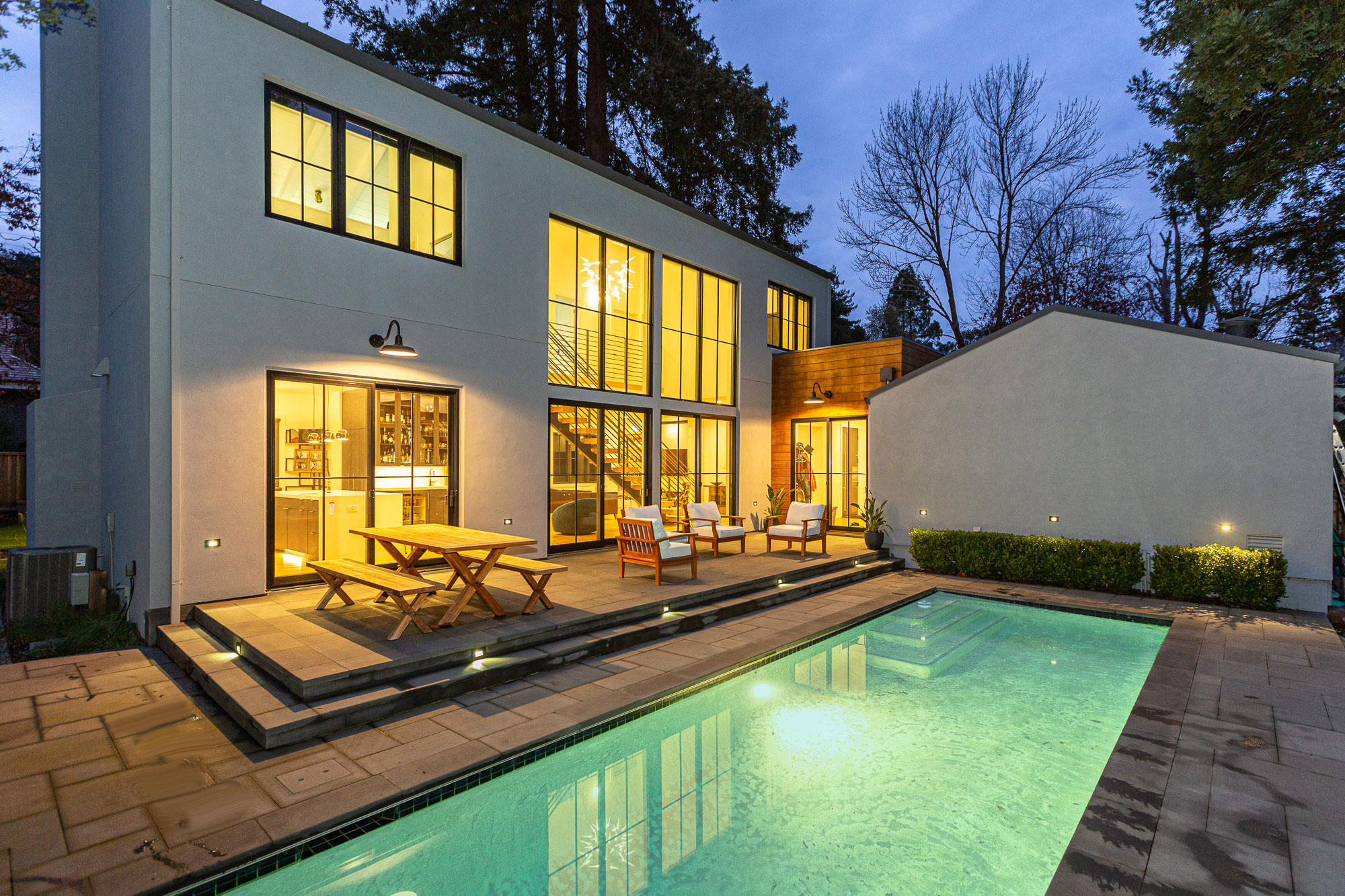 brookwood pool area with patio